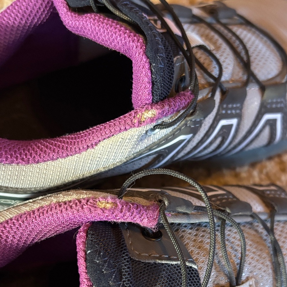 Salomon Gray and Purple Kids Shoes - Picture 8 of 8